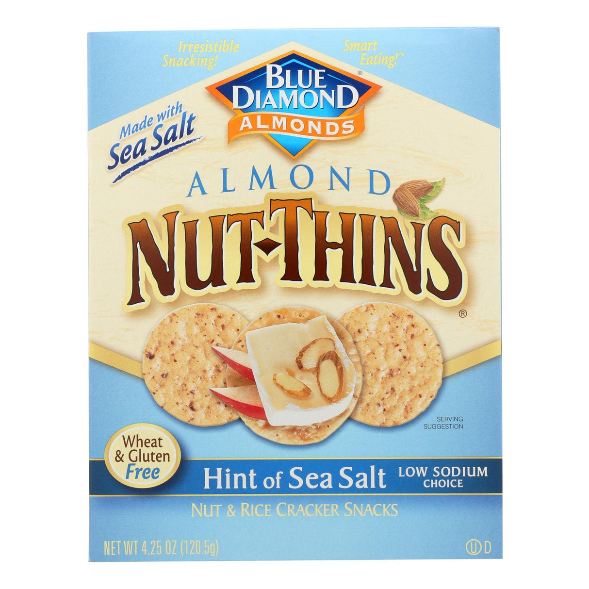 Blue Diamond Nut Thins: Savory Sea Salt Flavor (Pack of 12 - 4.25 Oz. Each) - Cozy Farm