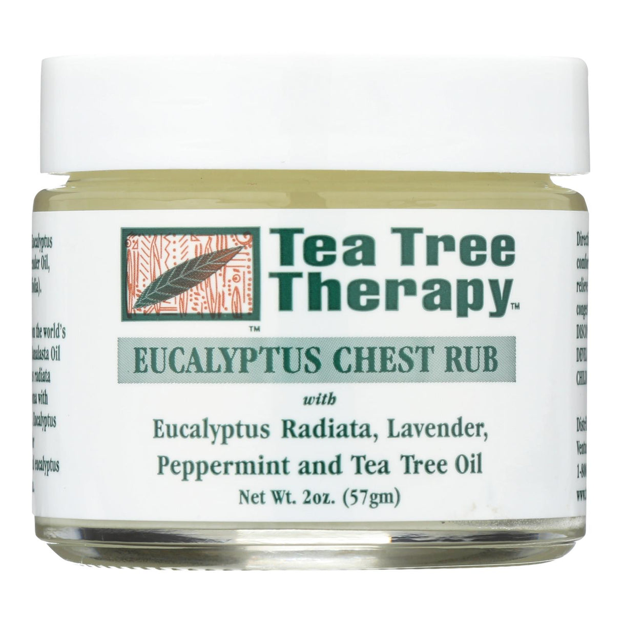 Tea Tree Therapy Eucalyptus Chest Rub with Australiana Lavender, Peppermint & Tea Tree Oil 1 Oz. - Cozy Farm
