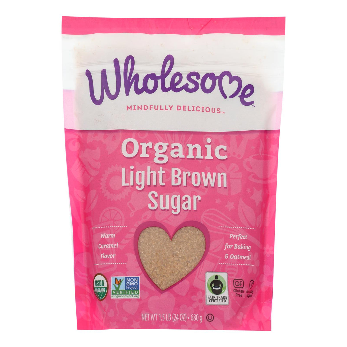 Wholesome Organic Light Brown Cane Sugar (Pack of 6 - 24 Oz.) - Sweeten Naturally - Cozy Farm