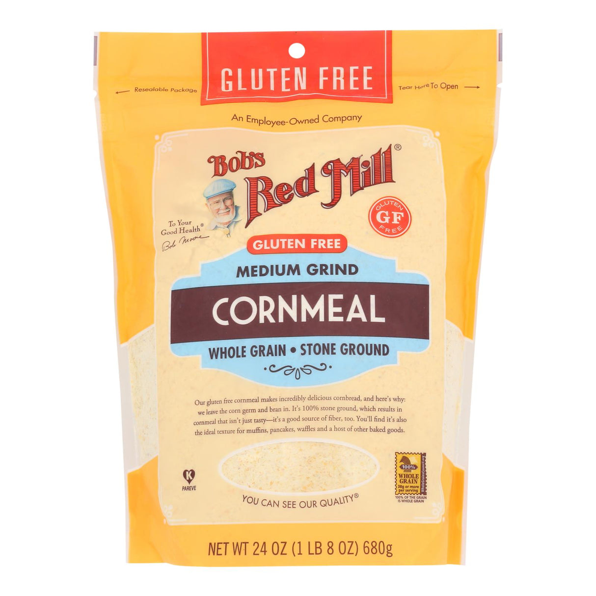 Bob's Red Mill Gluten Free Fine Cornmeal | 96 Oz. (Pack of 4) | Organic, Non-GMO, Kosher - Cozy Farm