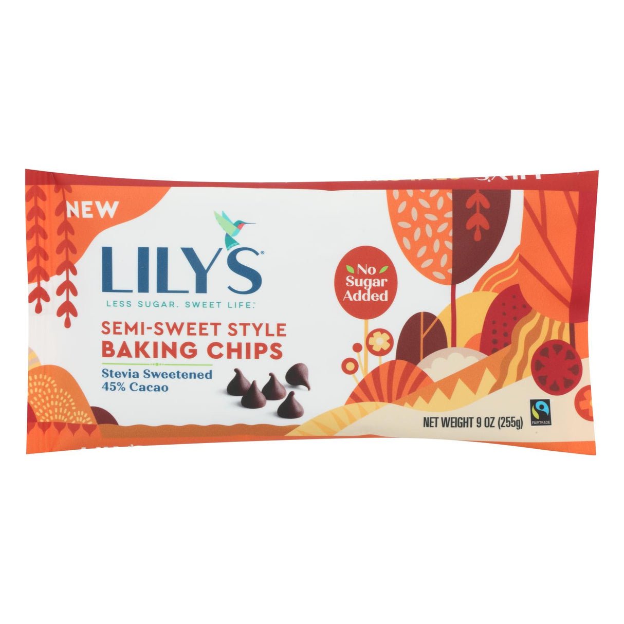 Lily's Sweets Semi-Sweet Style Baking Chips, Pack of 12, 9 Oz. Per Bag - Cozy Farm