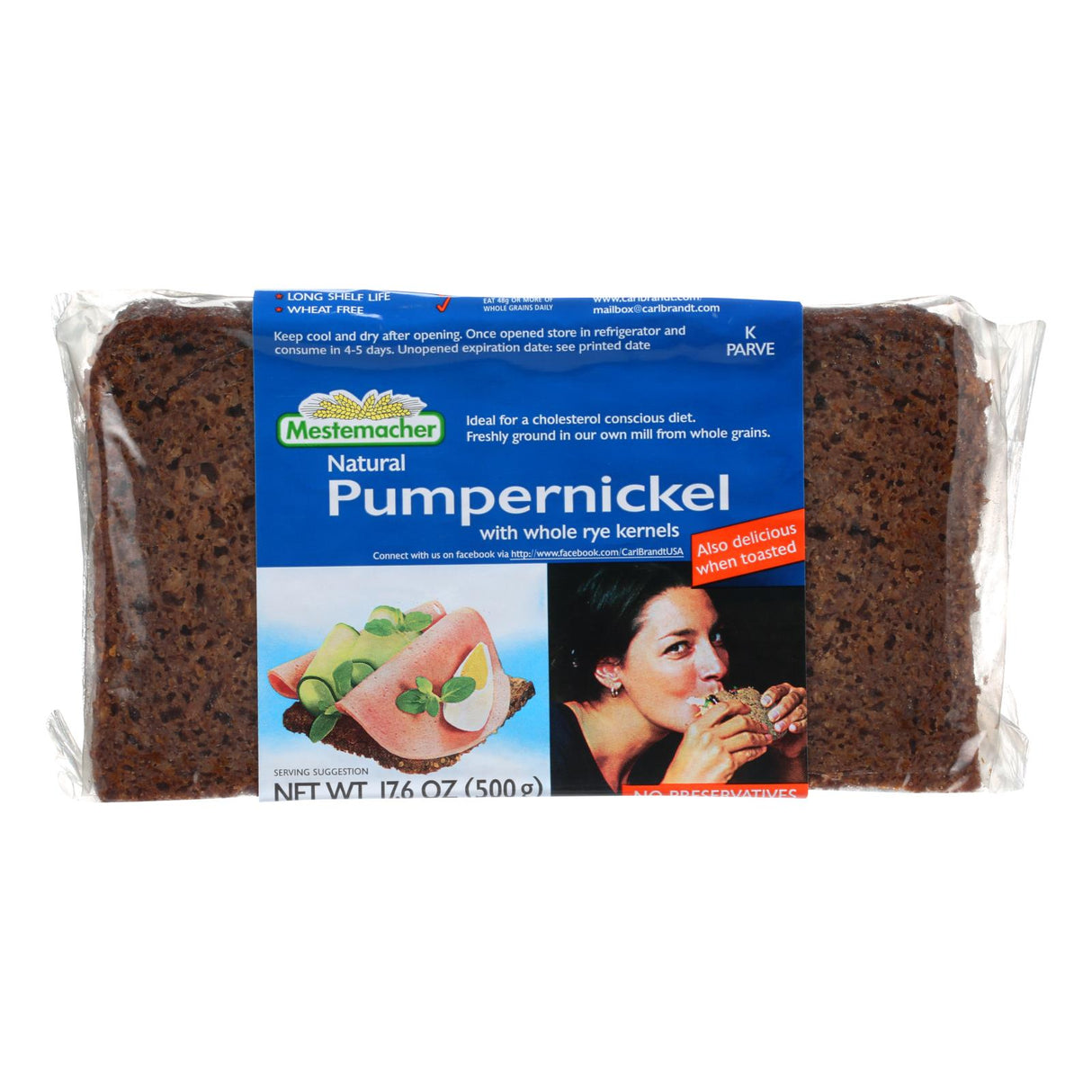 Mestemacher Westphalian Classic Pumpernickel Bread, 12-Pack of 17.6 Oz Loaves - Cozy Farm