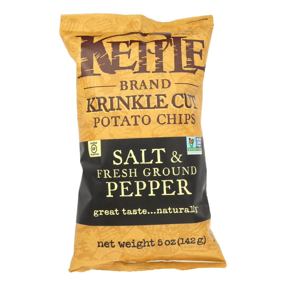 Kettle Brand Salt & Pepper Chips (Case of 15 - 5oz) - Cozy Farm