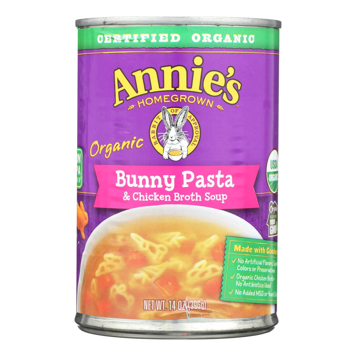 Annie's Homegrown Organic Soup, Bunny Pasta and Chicken Broth, 14 Oz. (Pack of 8) - Cozy Farm