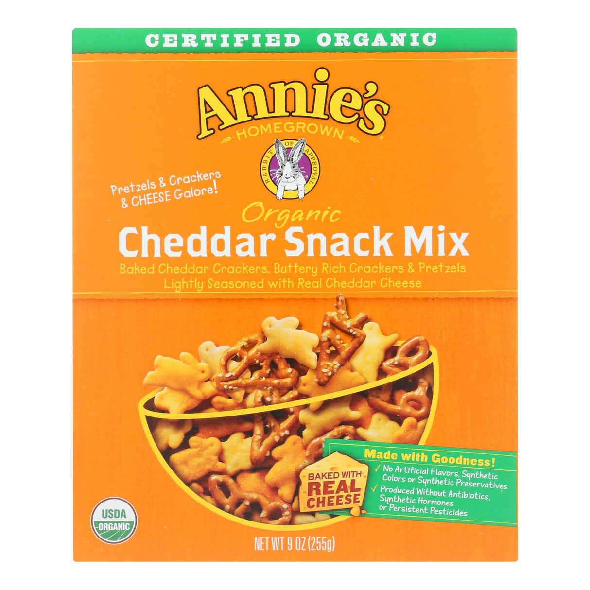 Annie's Homegrown Organic Cheddar Bunnies Snack Mix, 12 Pack, 9 Oz. Each - Cozy Farm