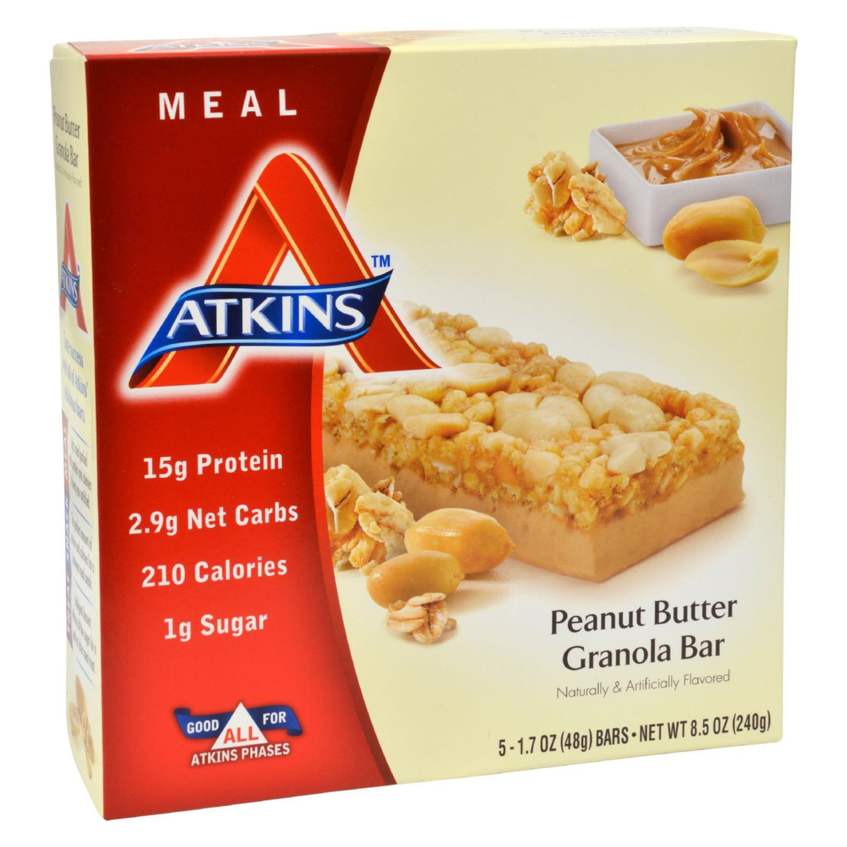 Atkins Advantage Peanut Butter Granola Bars (5-Pack) - Cozy Farm