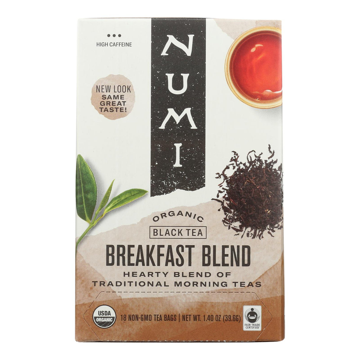 Numi Black Tea Breakfast Blend, 6-Pack (18 Tea Bags) - Cozy Farm