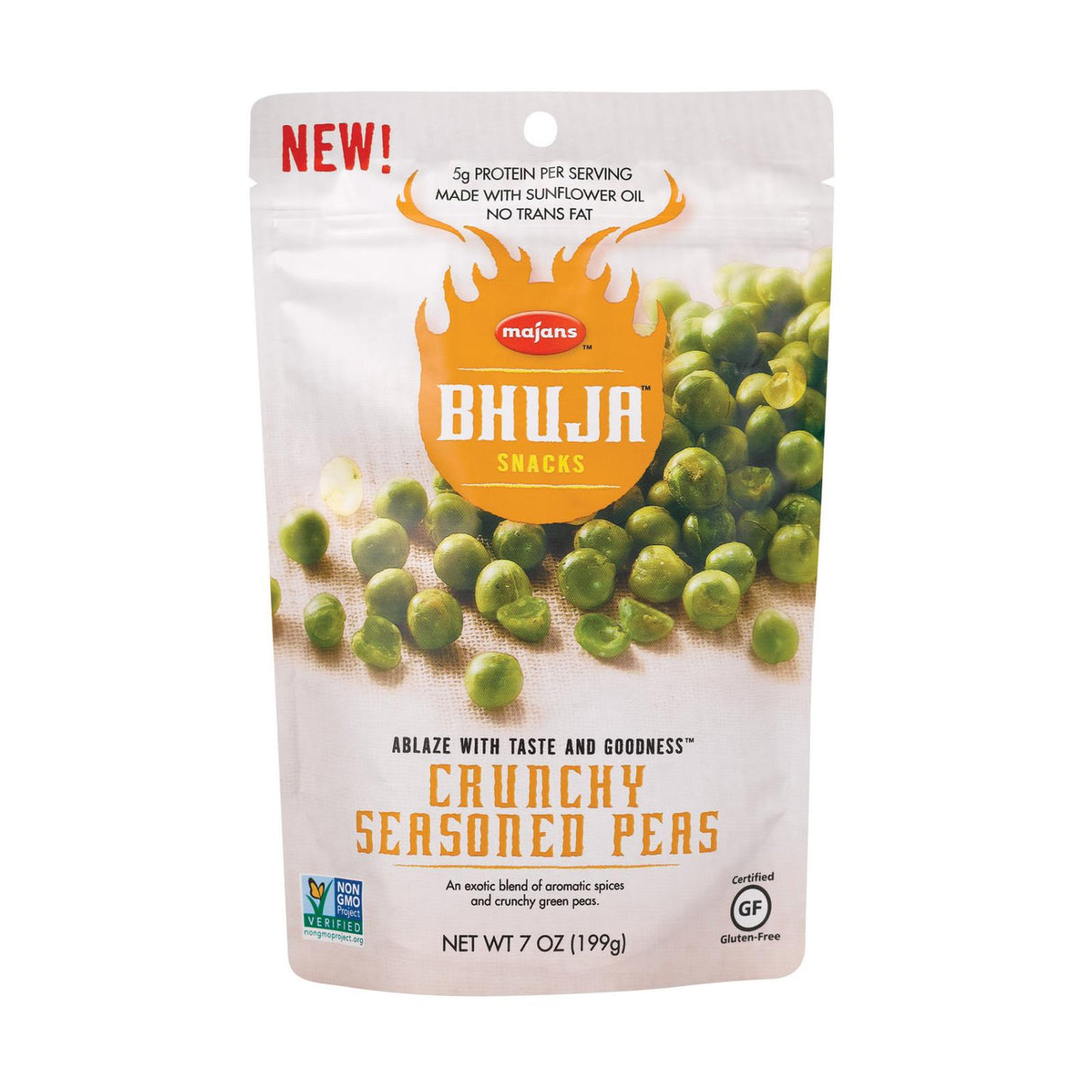 Bhuja Snacks Crunchy Seasoned Peas, 7 Oz. (Pack of 6) - Cozy Farm