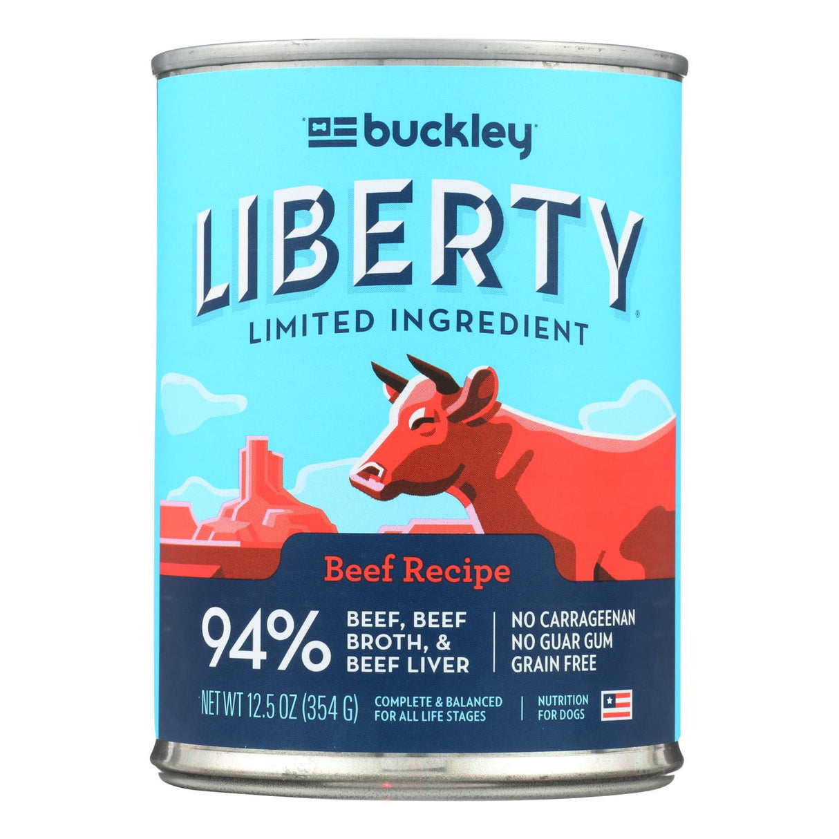 Buckley Liberty Wet Food Beef Variety Pack (Pack of 12) - 12.5 Oz. - Cozy Farm