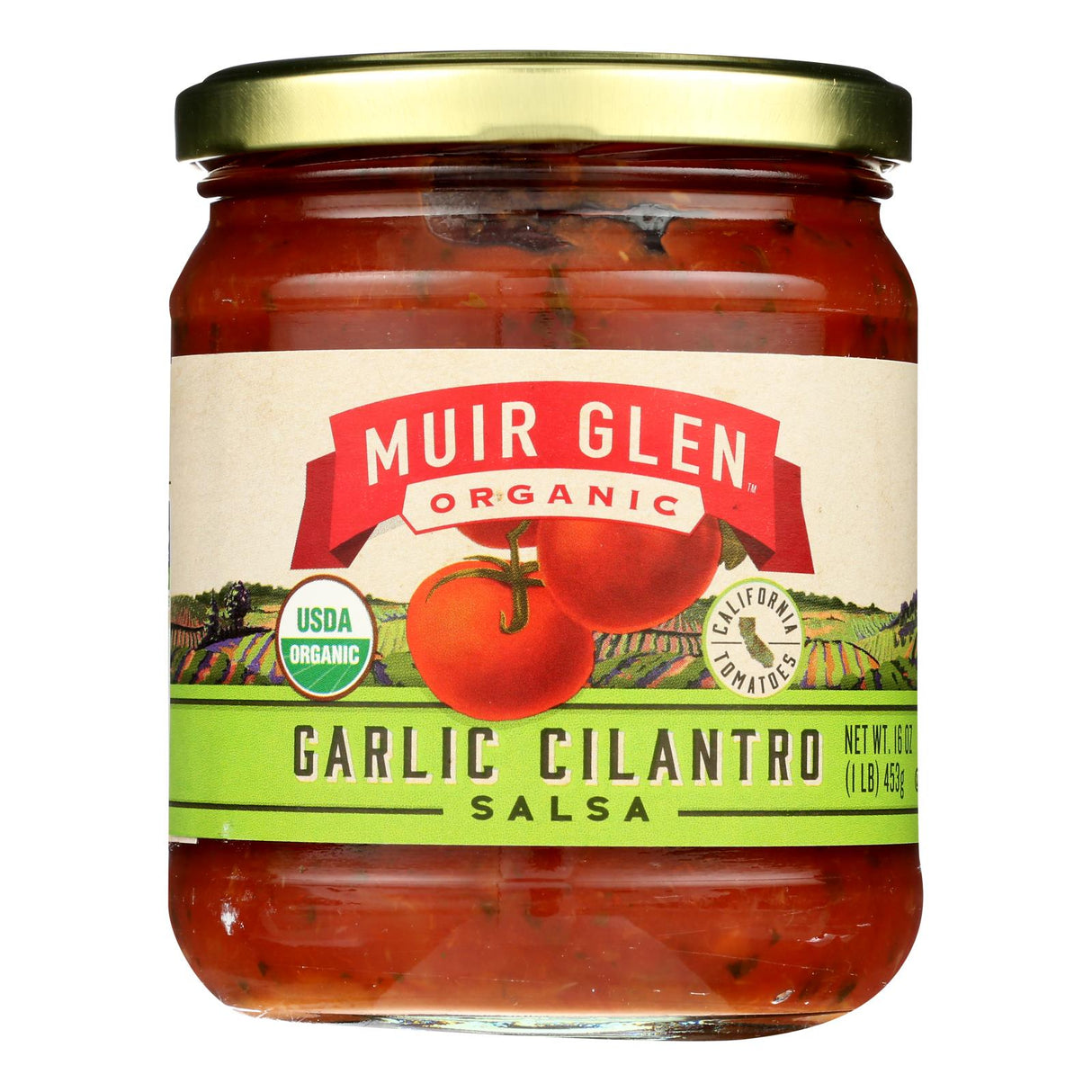 Muir Glen Garlic Cilantro Salsa - 16 Oz. Pack of 12 - Cozy Farm
