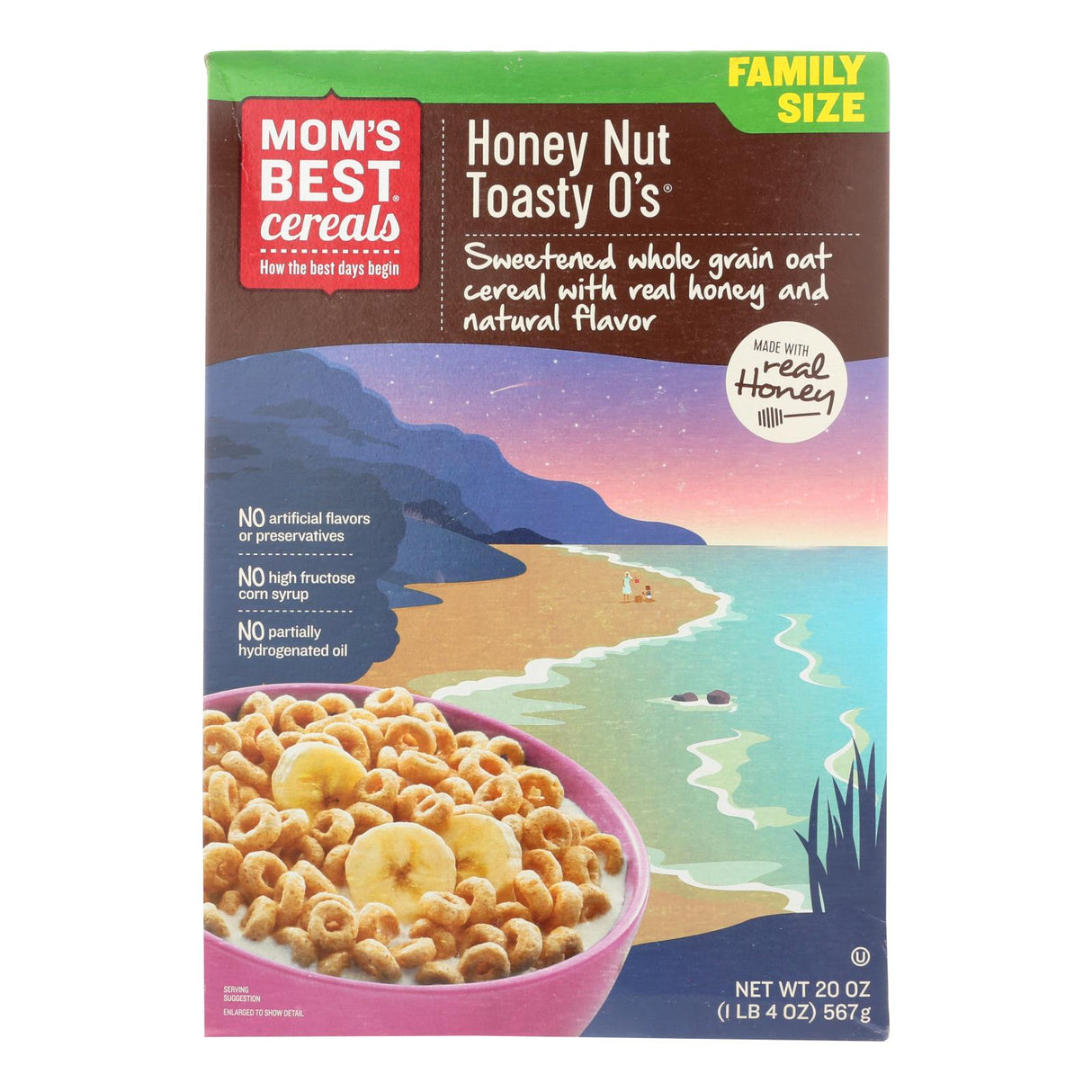 Mom's Best Naturals Honey Nuttoasty O's (20 Oz. - Pack of 10) - Cozy Farm