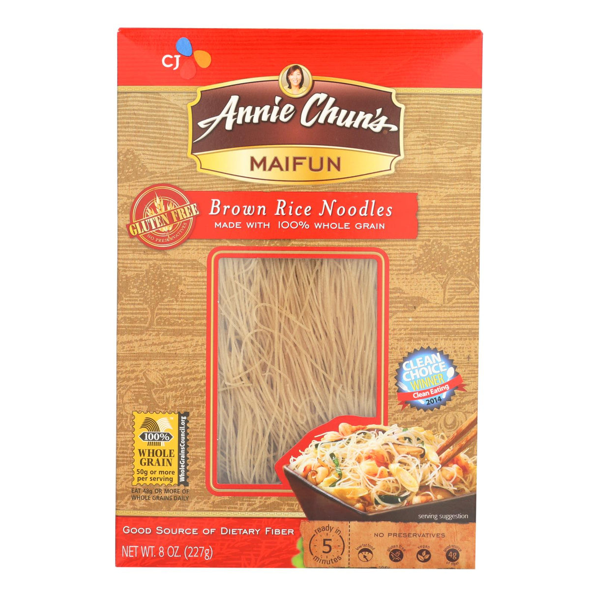 Annie Chun's Maifun Brown Rice Noodles (Pack of 6 - 8 Oz.) - Cozy Farm