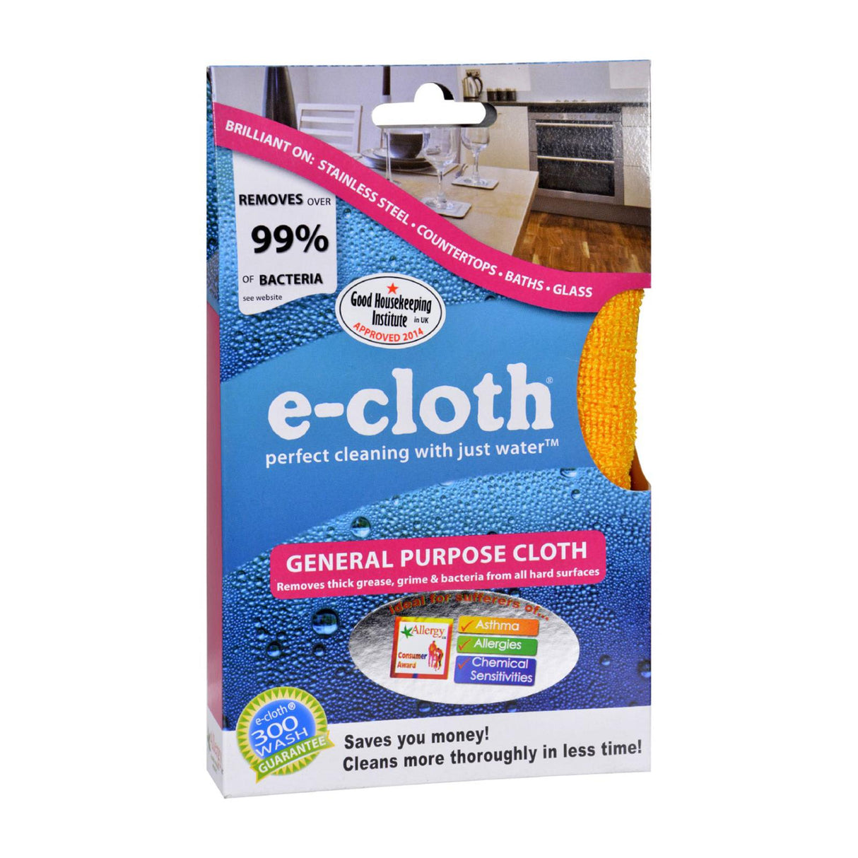 E-Cloth 通用超细纤维清洁布,12.5 英寸 x 12.5