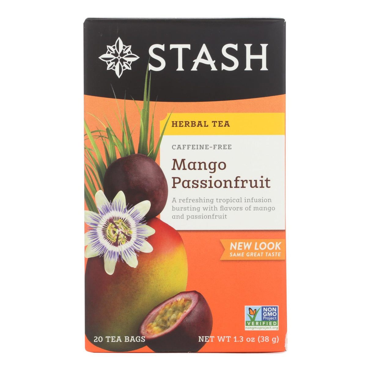 Stash Tea Passionfruit Herbal Tea - Mango, 120 Count (6 Pack) - Cozy Farm