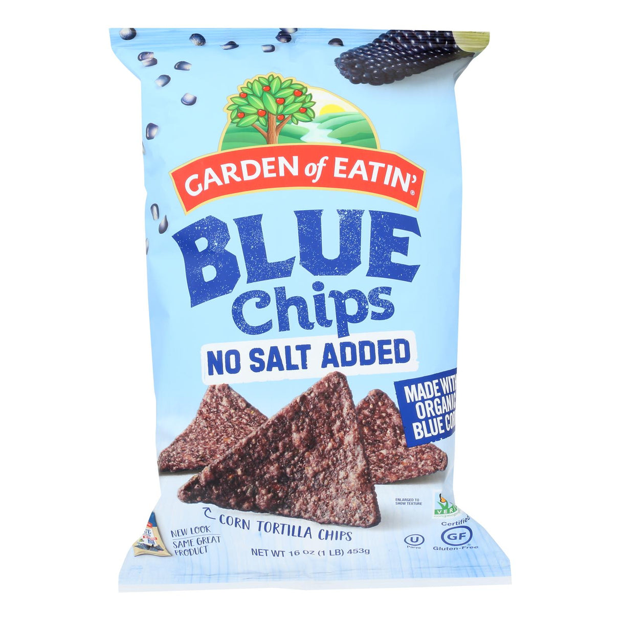 Garden of Eatin' Unsalted Blue Corn Tortilla Chips, 16 Oz. (Pack of 12) - Cozy Farm