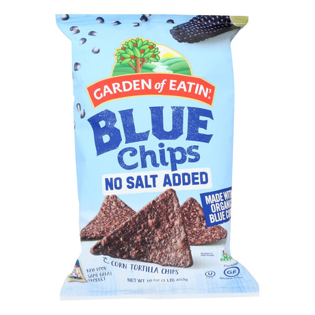 Garden of Eatin' Unsalted Blue Corn Tortilla Chips, 16 Oz. (Pack of 12) - Cozy Farm 