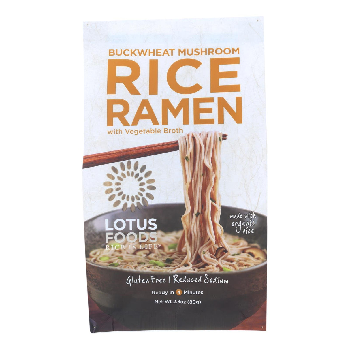 Lotus Foods Buckwheat Mushroom Brown Rice Ramen with Vegetable Soup 10 Pack - 2.8 Oz. Each - Cozy Farm