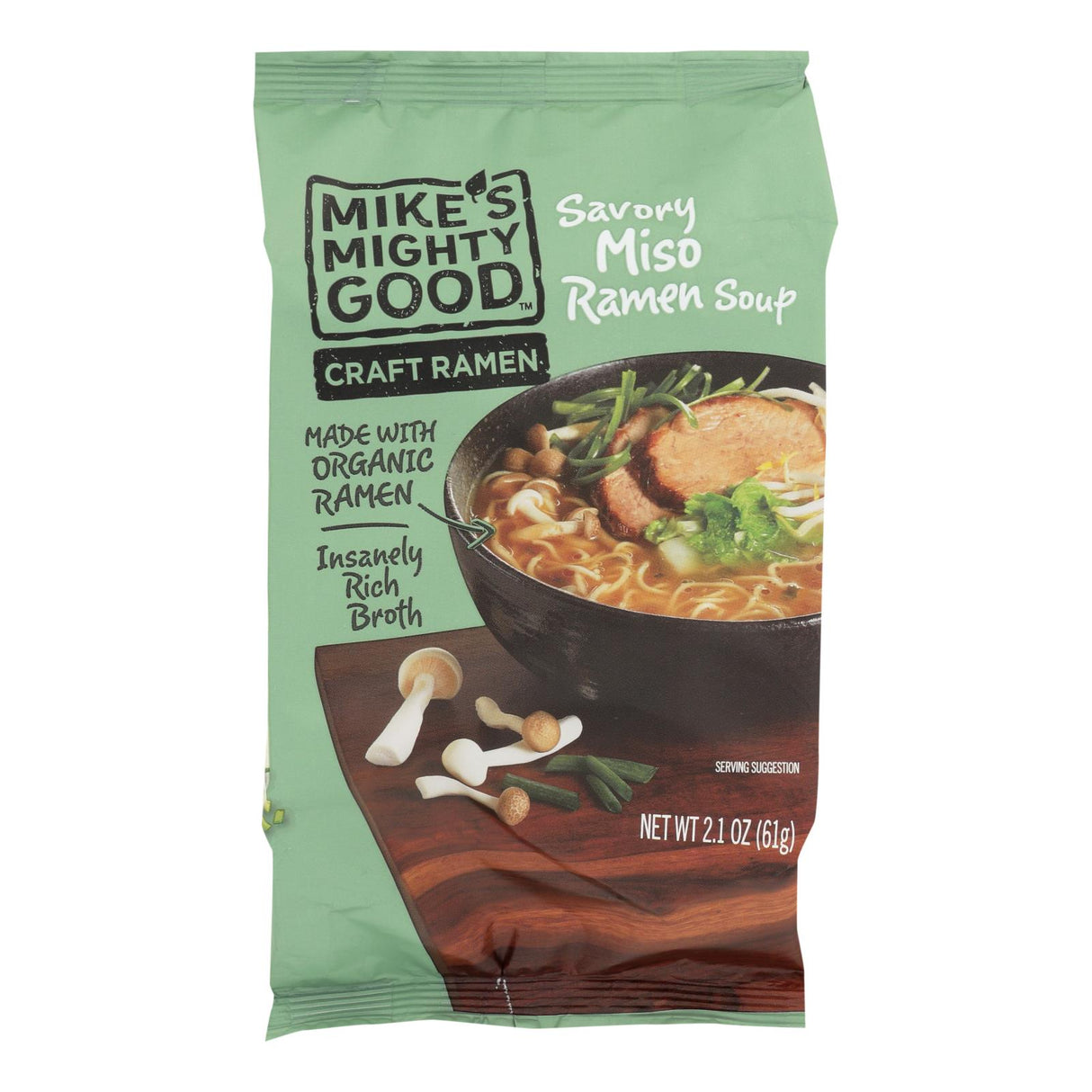 Mike's Mighty Good Savory Miso Ramen Soup Bowls (Pack of 7 - 2.1 Oz. Each) - Cozy Farm