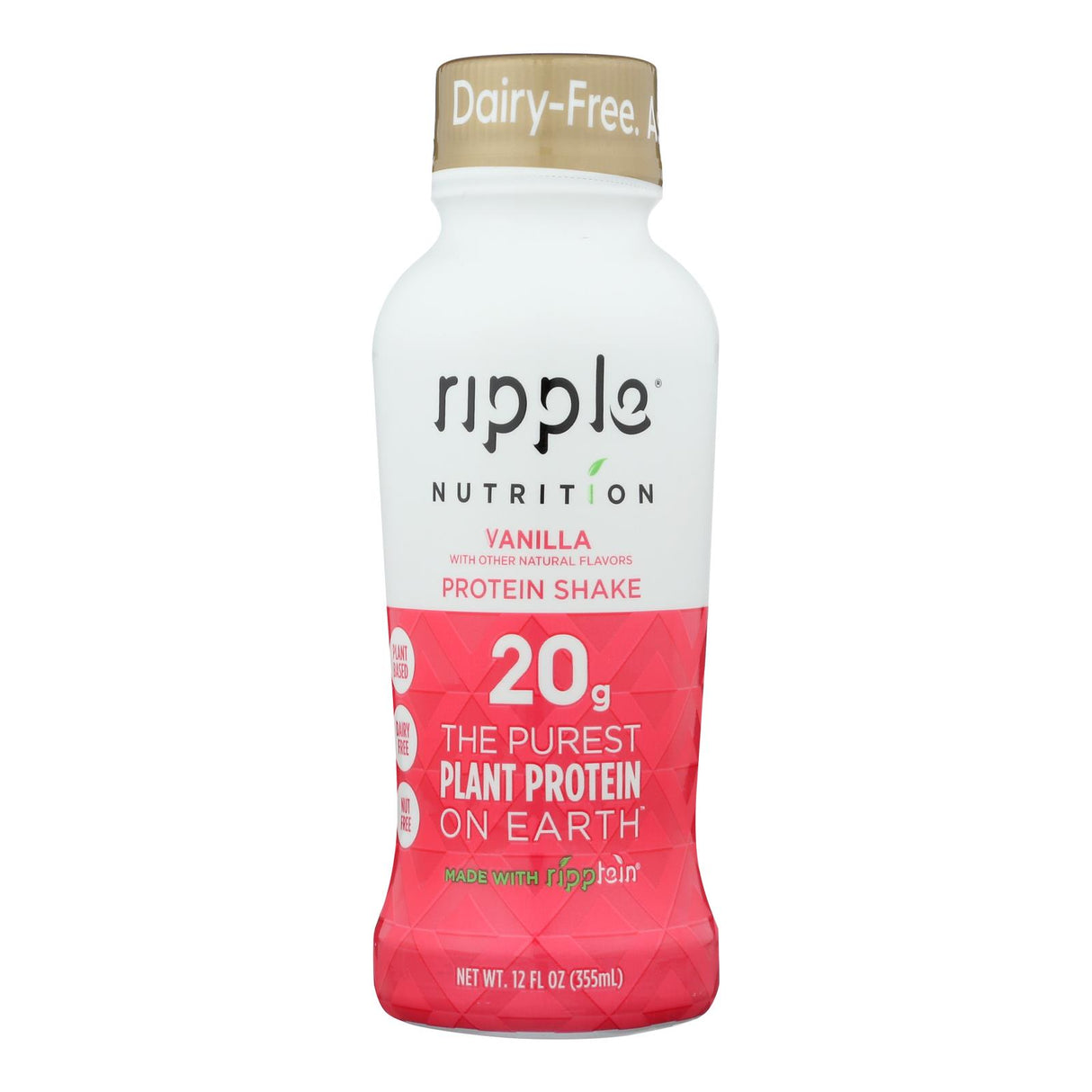 Ripple Foods PBC Plant-Based Vanilla Shake, 12-Pack of 12 Fl Oz Cartons - Cozy Farm
