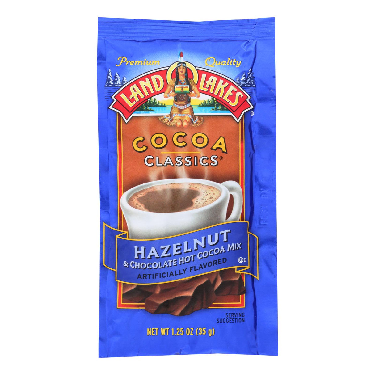 Land O Lakes Cocoa Classic Mix - Hazelnut and Chocolate - 1.25 oz - Pack of 12 - Cozy Farm