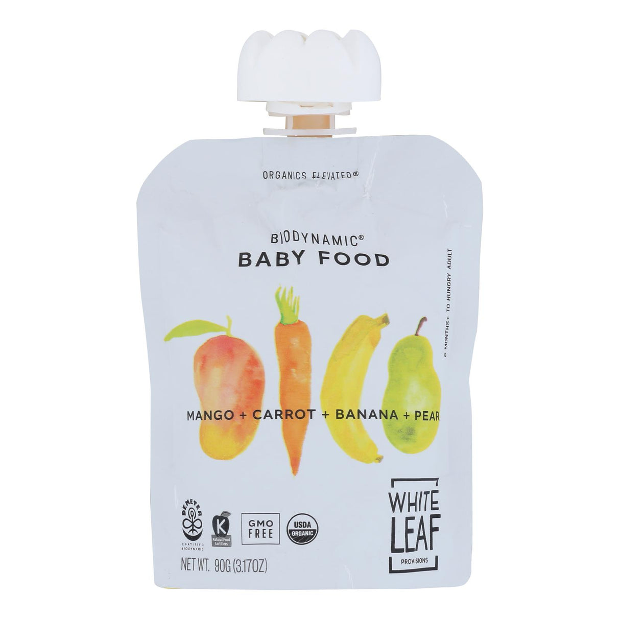 White Leaf Provisions Organic Baby Food, Mango, 3.17 Ounces (Pack of 6) - Cozy Farm
