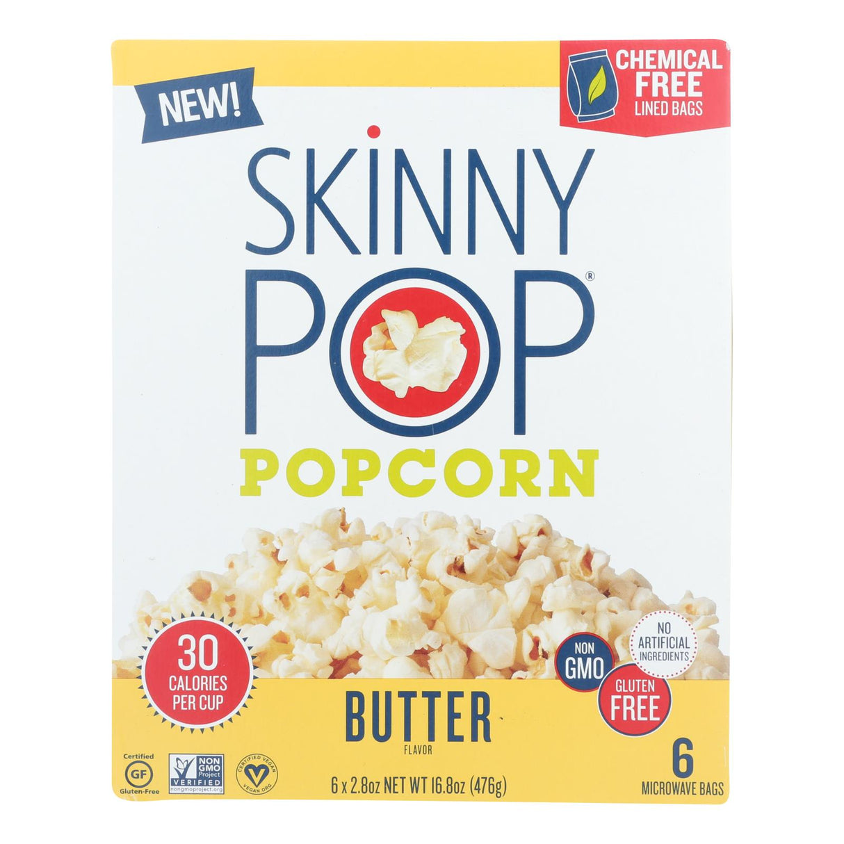 Skinnypop Micro Butter Popcorn - 6 Pack of 6 (2.8 Oz.) Bags - Cozy Farm