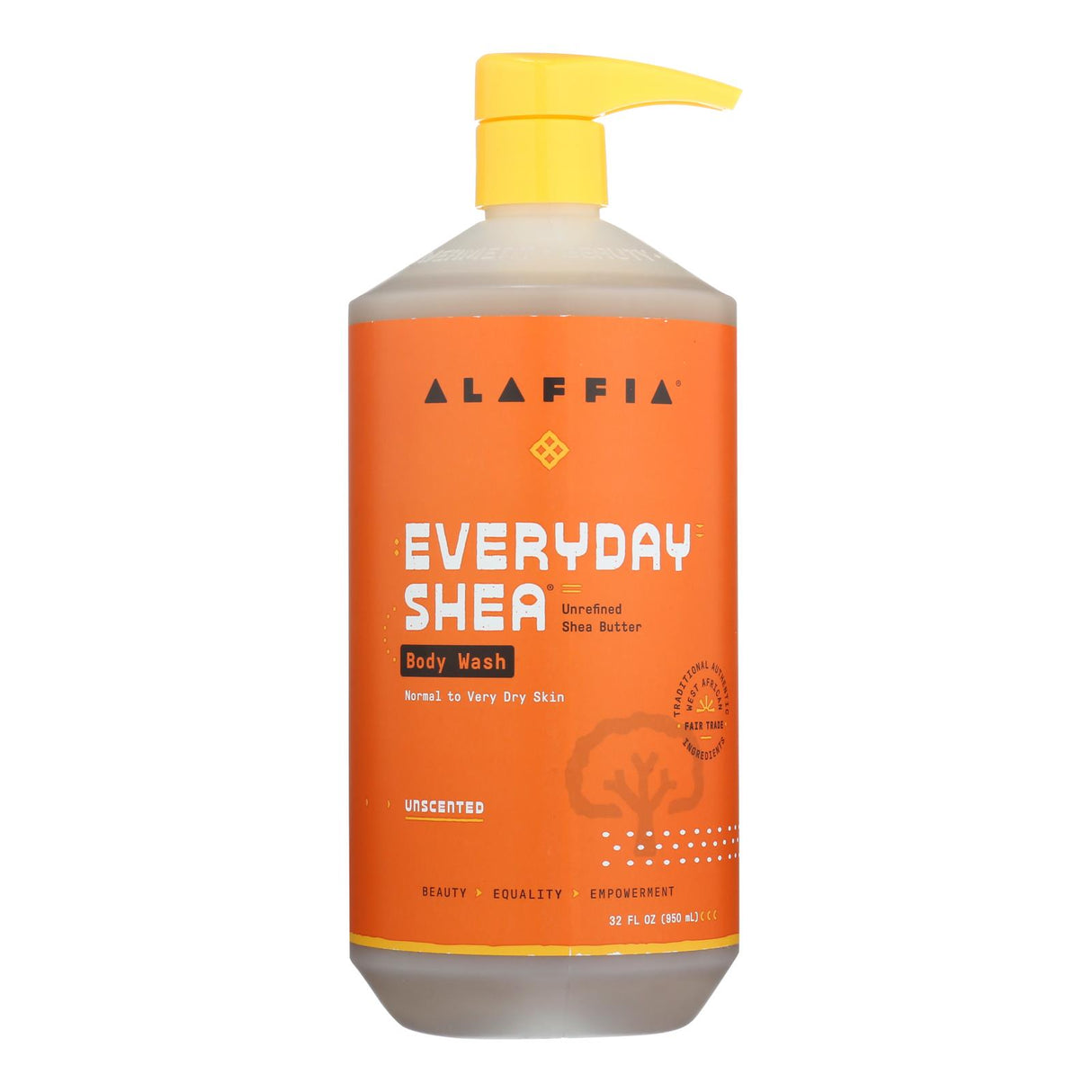Alaffia Everyday Shea Body Wash, Unscented (32 Oz.) - Cozy Farm