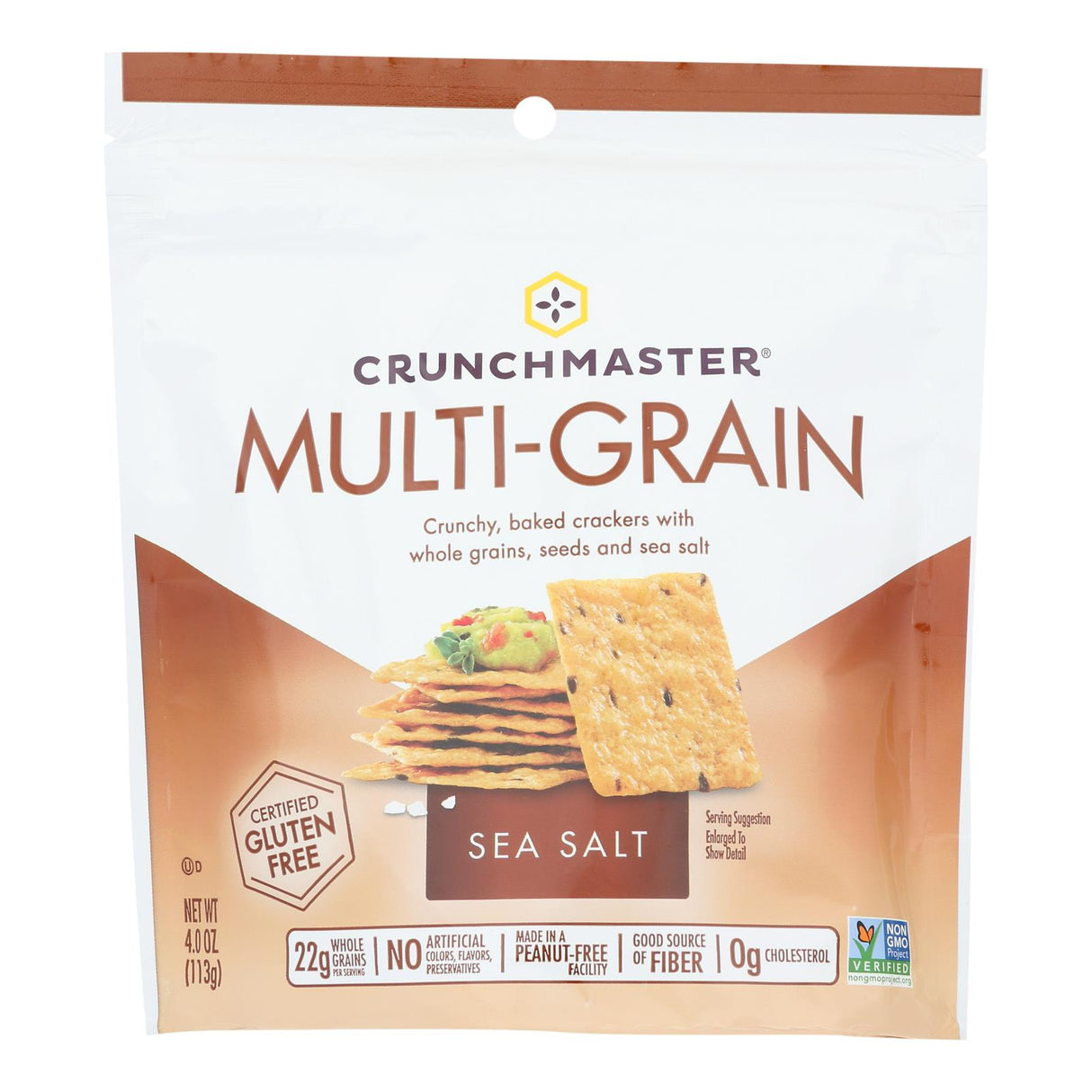 Crunchmaster Multigrain Crackers with Sea Salt, 4 Oz (Pack of 12) - Cozy Farm