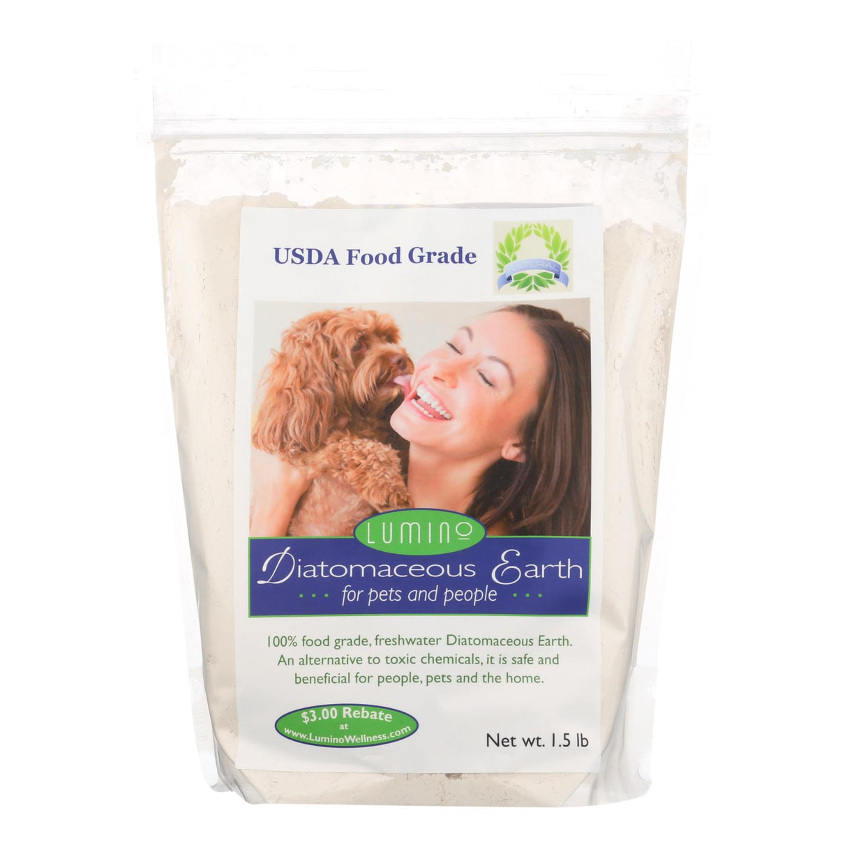 Lumino Home Diatomaceous Earth for Pets and Humans - 1.5 Lbs - Cozy Farm