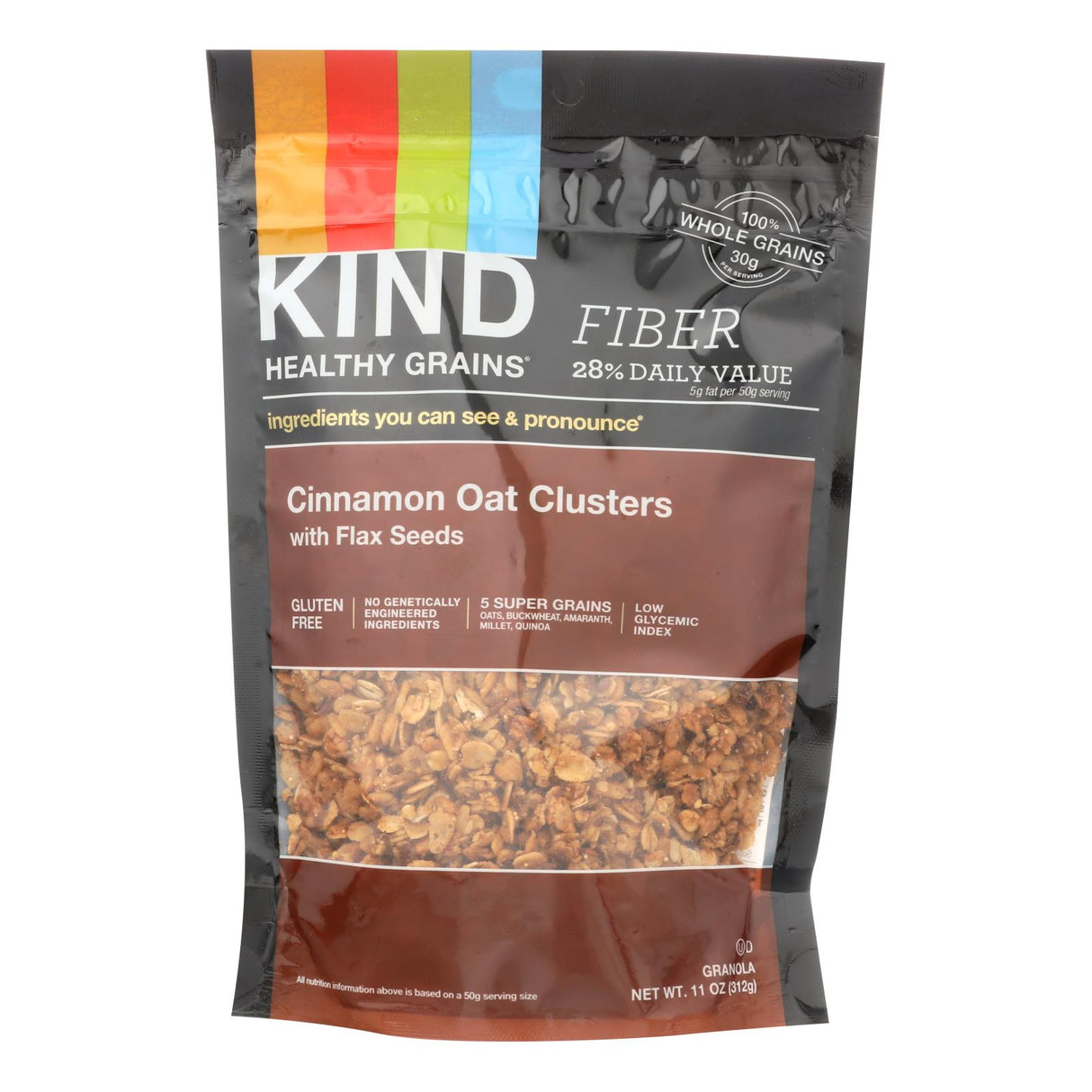 Kind Cinnamon Oat Clusters With Flax Seeds - 11 Oz (Pack of 6) - Cozy Farm
