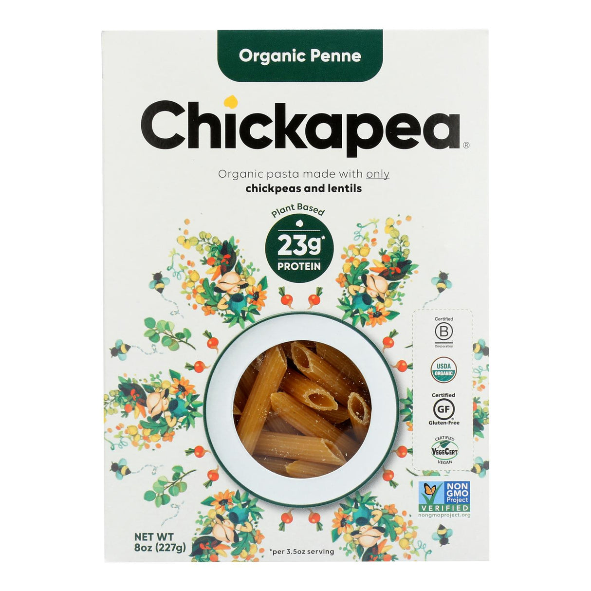 Chickapea Gluten-Free Penne Pasta, 6 Pack of 8 oz. Bags - Cozy Farm
