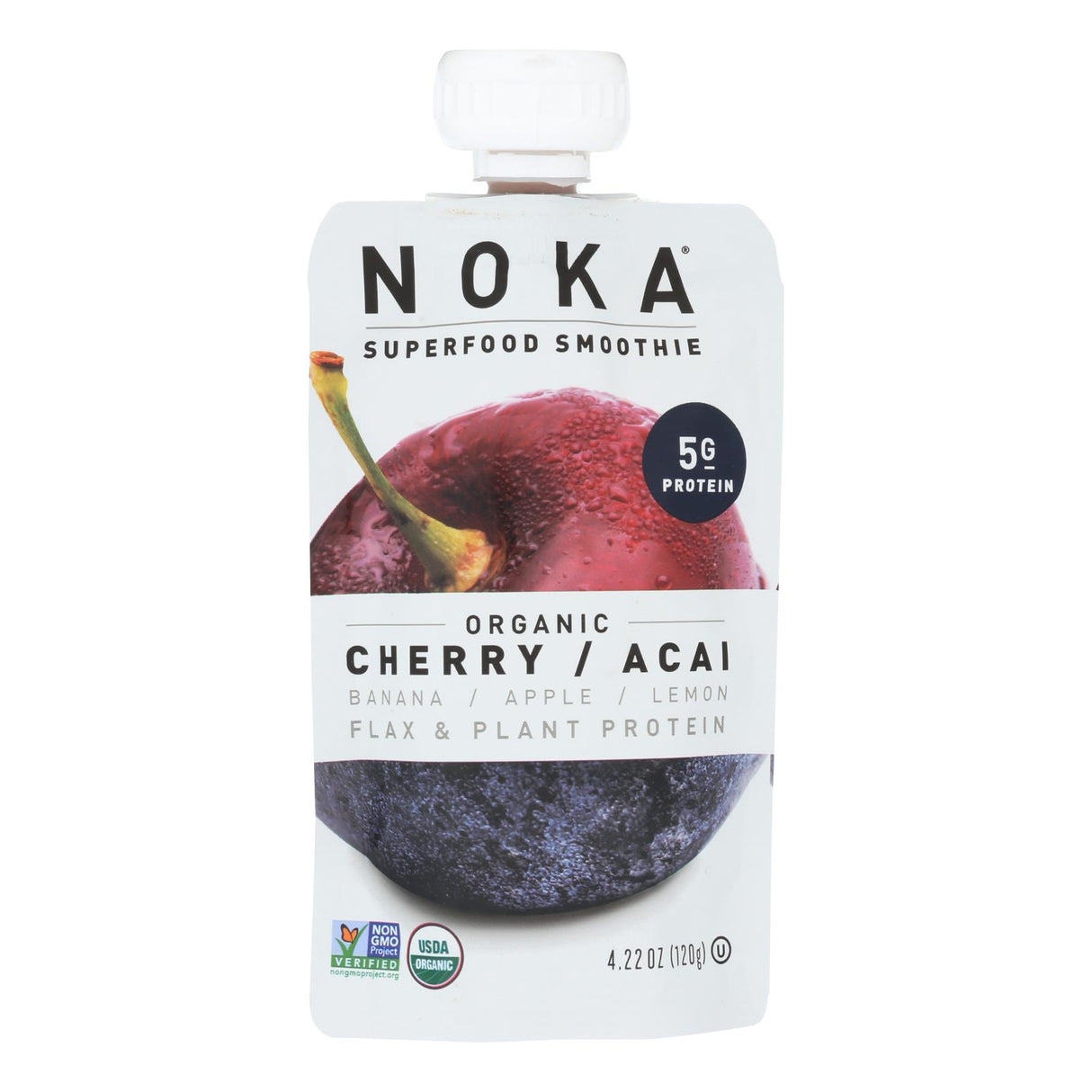 Noka Smoothie Cherry Acai, 4.22 Oz. Pack of 6 - Cozy Farm