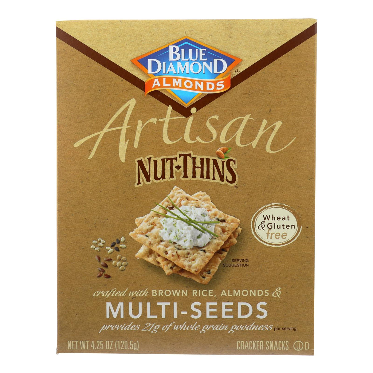 Blue Diamond Artesion Nut Thins Multi-Seed, 4.25 Oz. (Pack of 12) - Cozy Farm