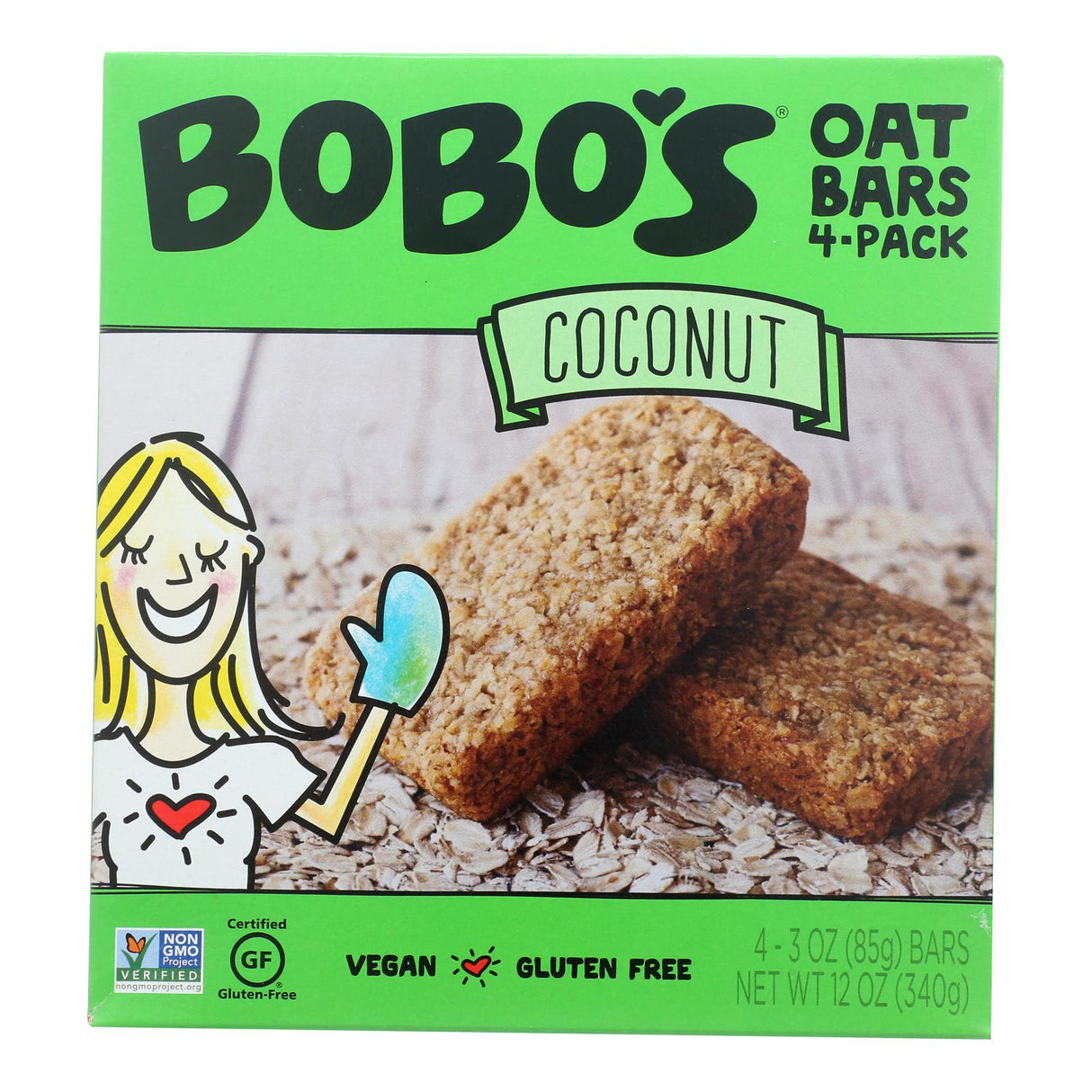Bobo's Oat Bars - Coconut Flavor (Pack of 4, 1.76 oz. Bars) - Cozy Farm