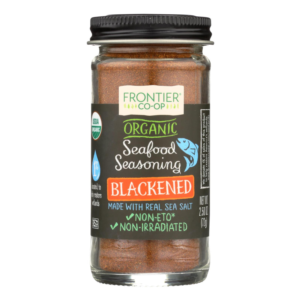 Frontier Herb Organic Blackened Seafood Seasoning, 2.5 Oz. - Cozy Farm