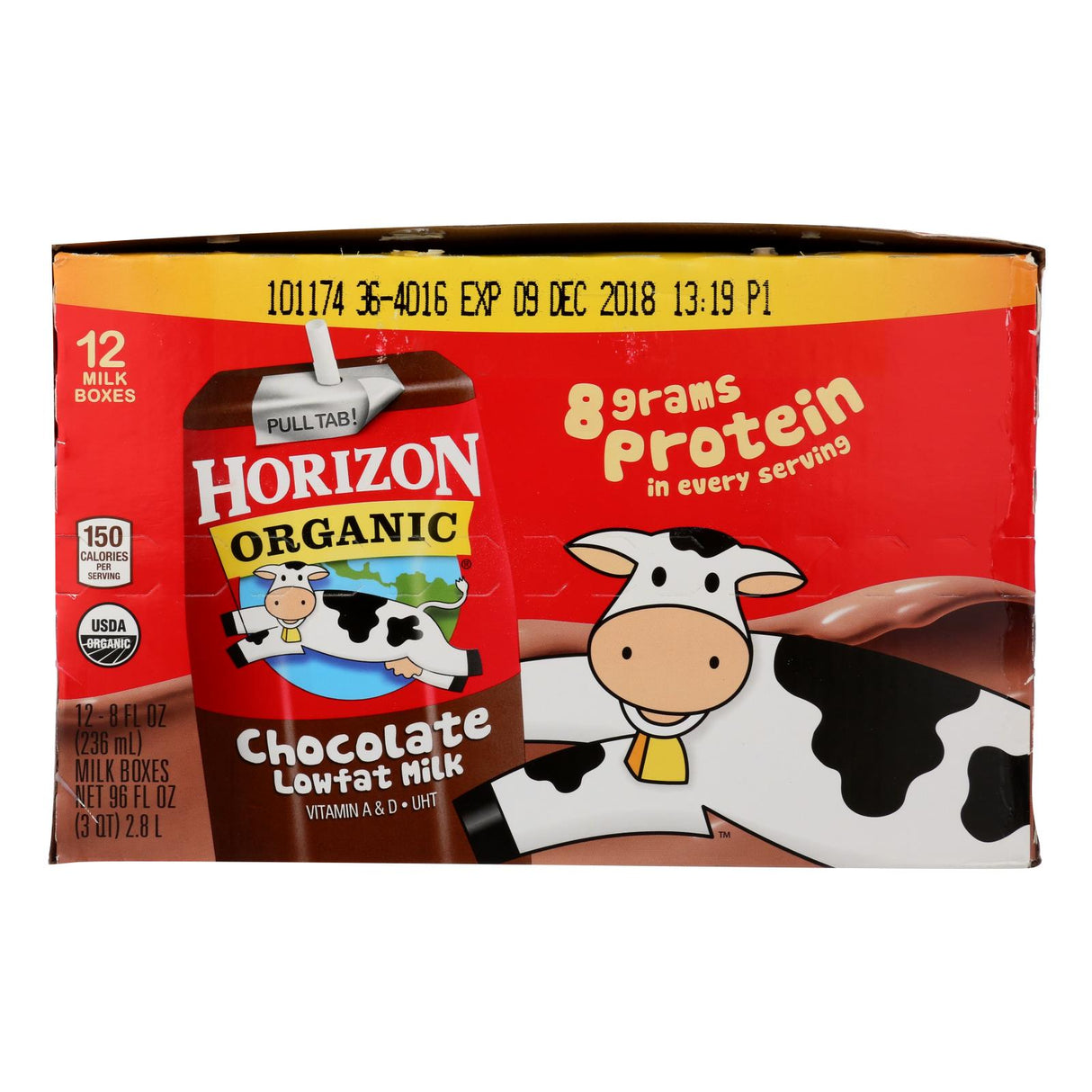 Horizon Lowfat Chocolate Milk - Pack of 12 - 8 Fl. Oz. Each - Cozy Farm