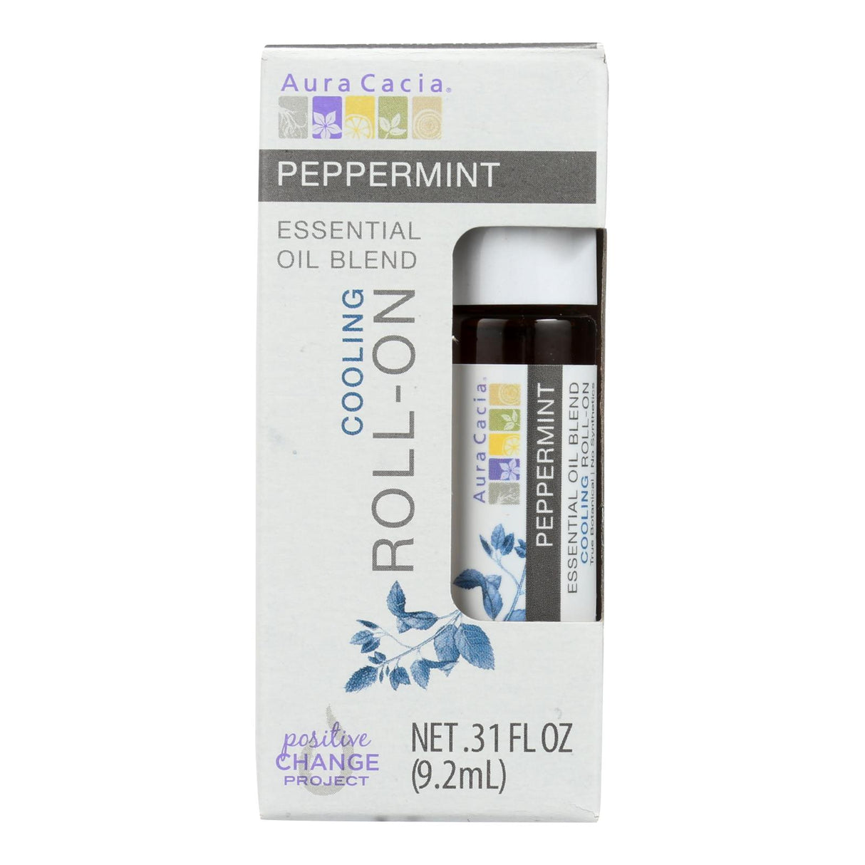 Aura Cacia Roll-On Essential Oil Peppermint (Pack of 4) - 0.31 Fl Oz. - Cozy Farm