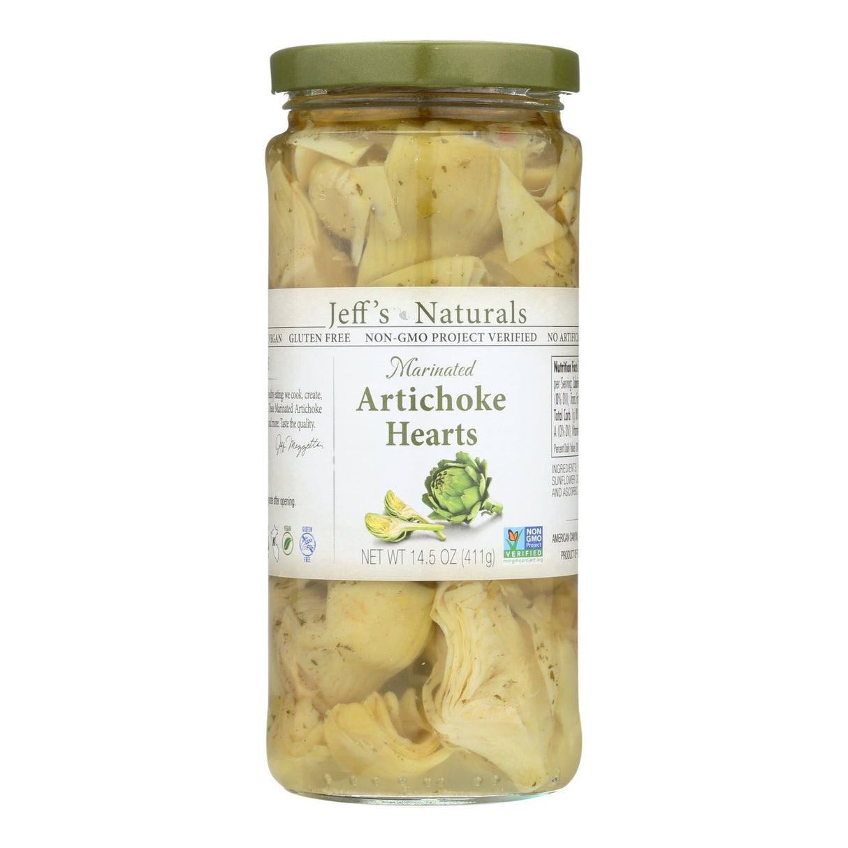 Jeff's Marinated Artichoke Hearts, Pack of 6 - 14.5 Ounces - Cozy Farm