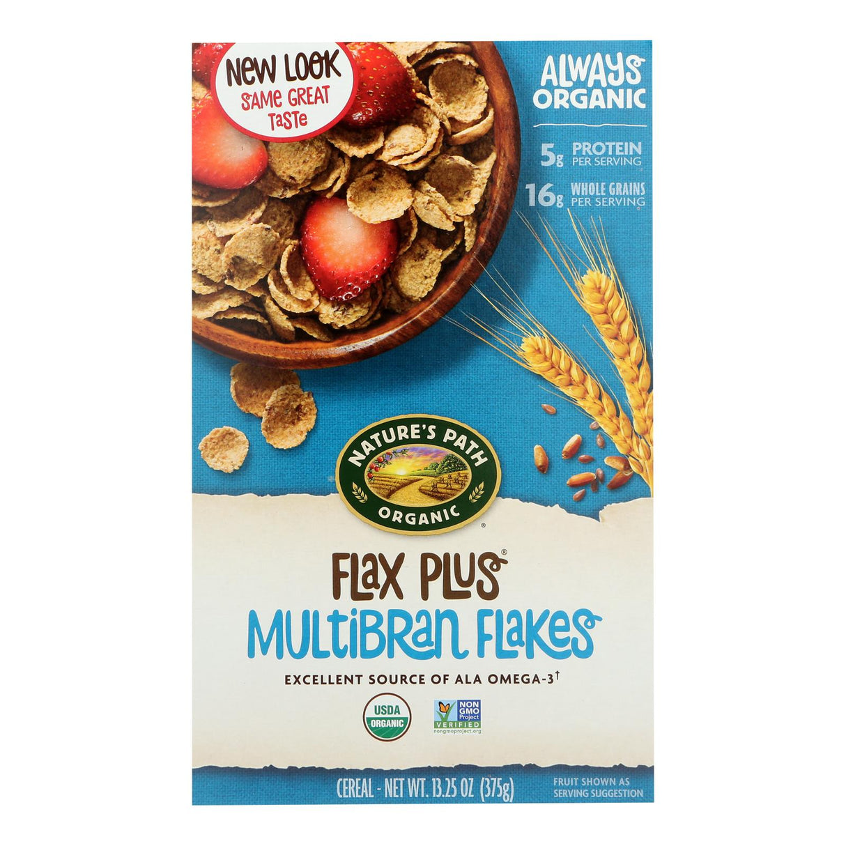 Nature's Path Organic Flax Plus Multi-Bran Flakes Cereal, 13.25 Oz (Pack of 12) - Cozy Farm