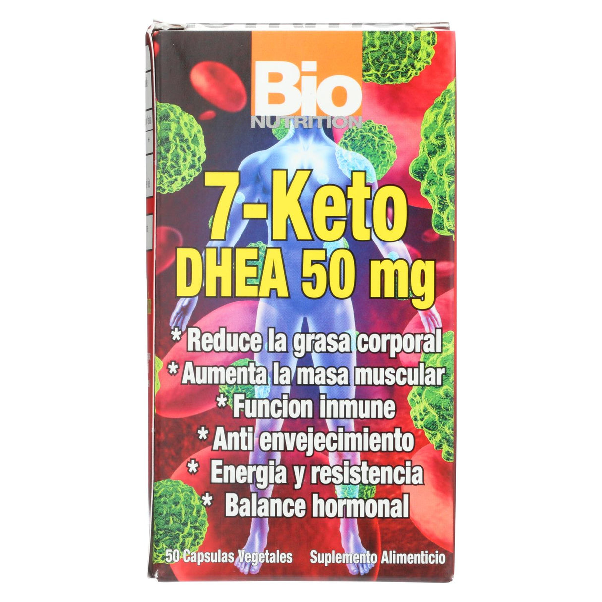 Bio Nutrition 50mg 7-Keto DHEA Vegetarian Capsules, 50 Count - Cozy Farm