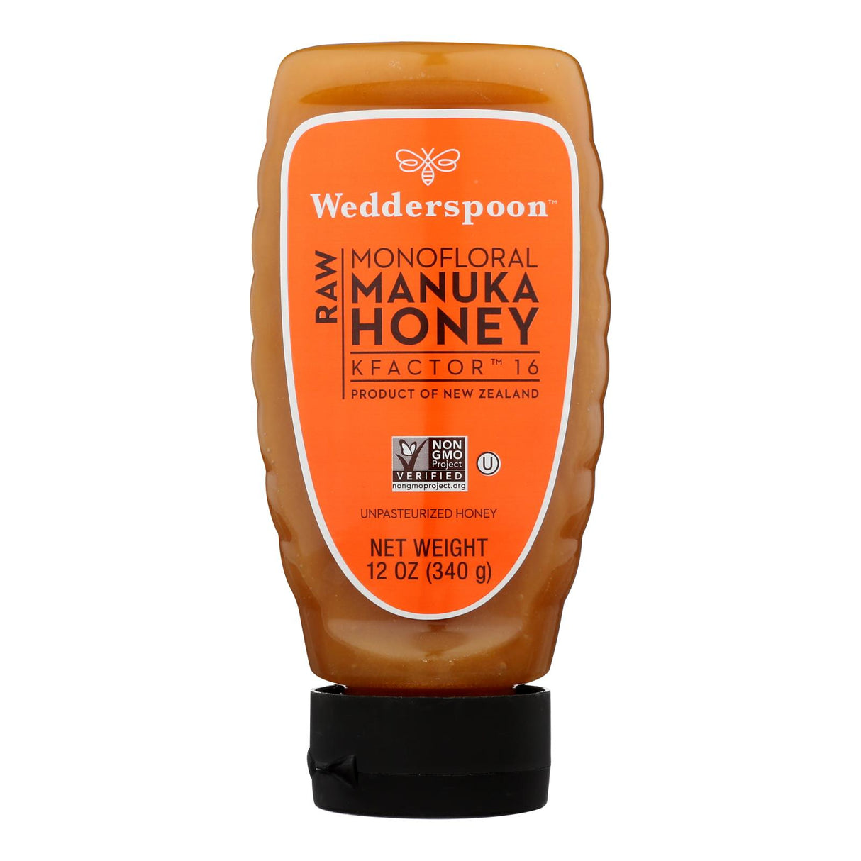 Wedderspoon Raw Manuka Honey Squeeze Bottle - Pack of 6 - 12 Oz. - Cozy Farm