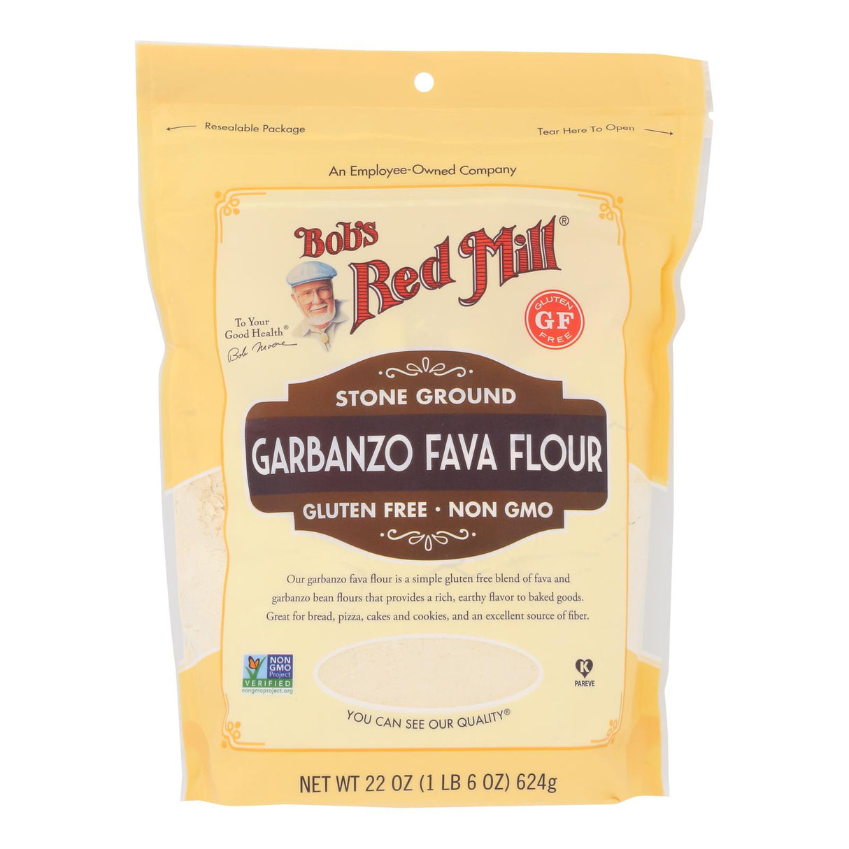 Bob's Red Mill Gluten-Free Garbanzo/Fava Flour | Pack of 4 | 22 Oz Bags - Cozy Farm
