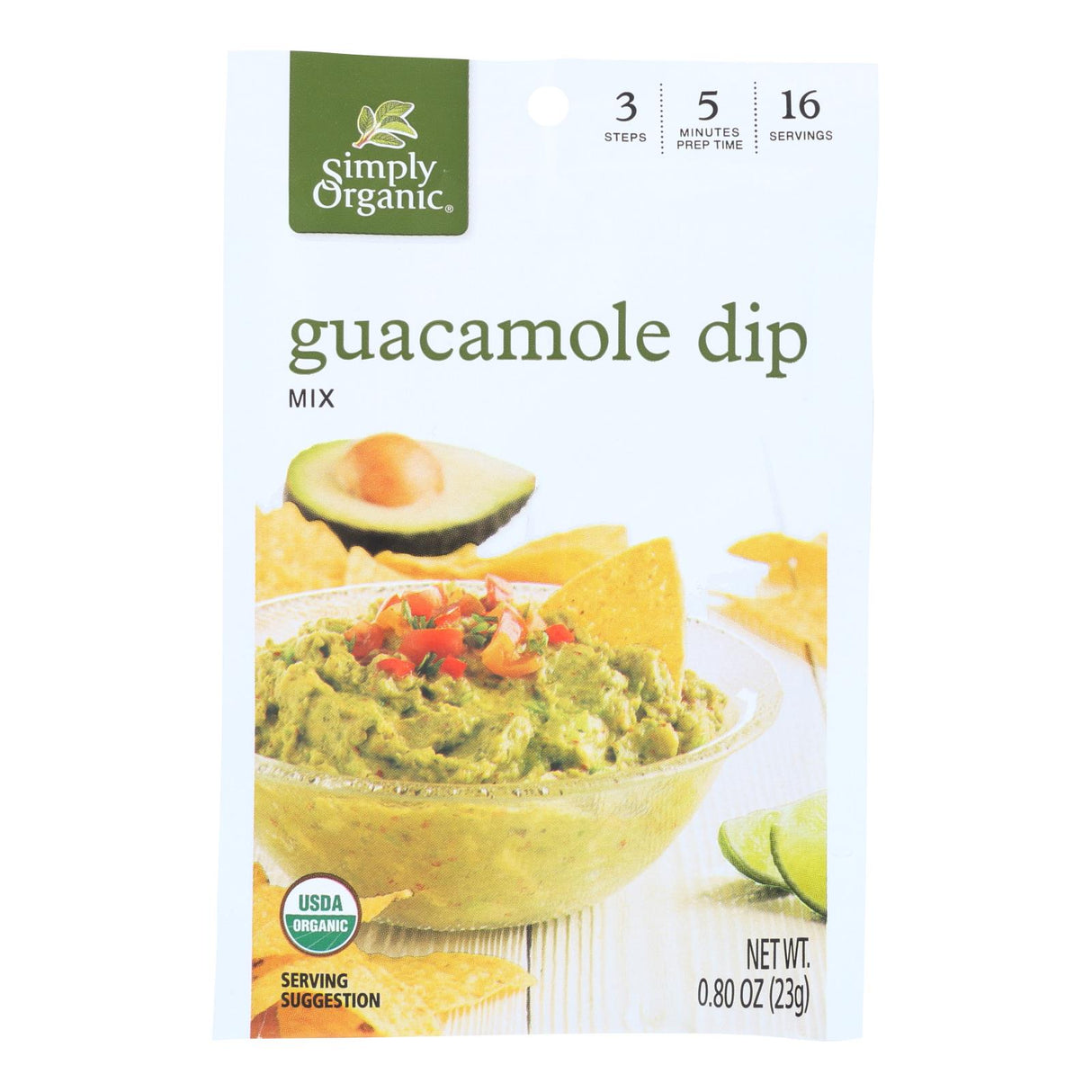 Simply Organic Guacamole Dip Mix, 0.8 Oz. (Case of 12) - Cozy Farm