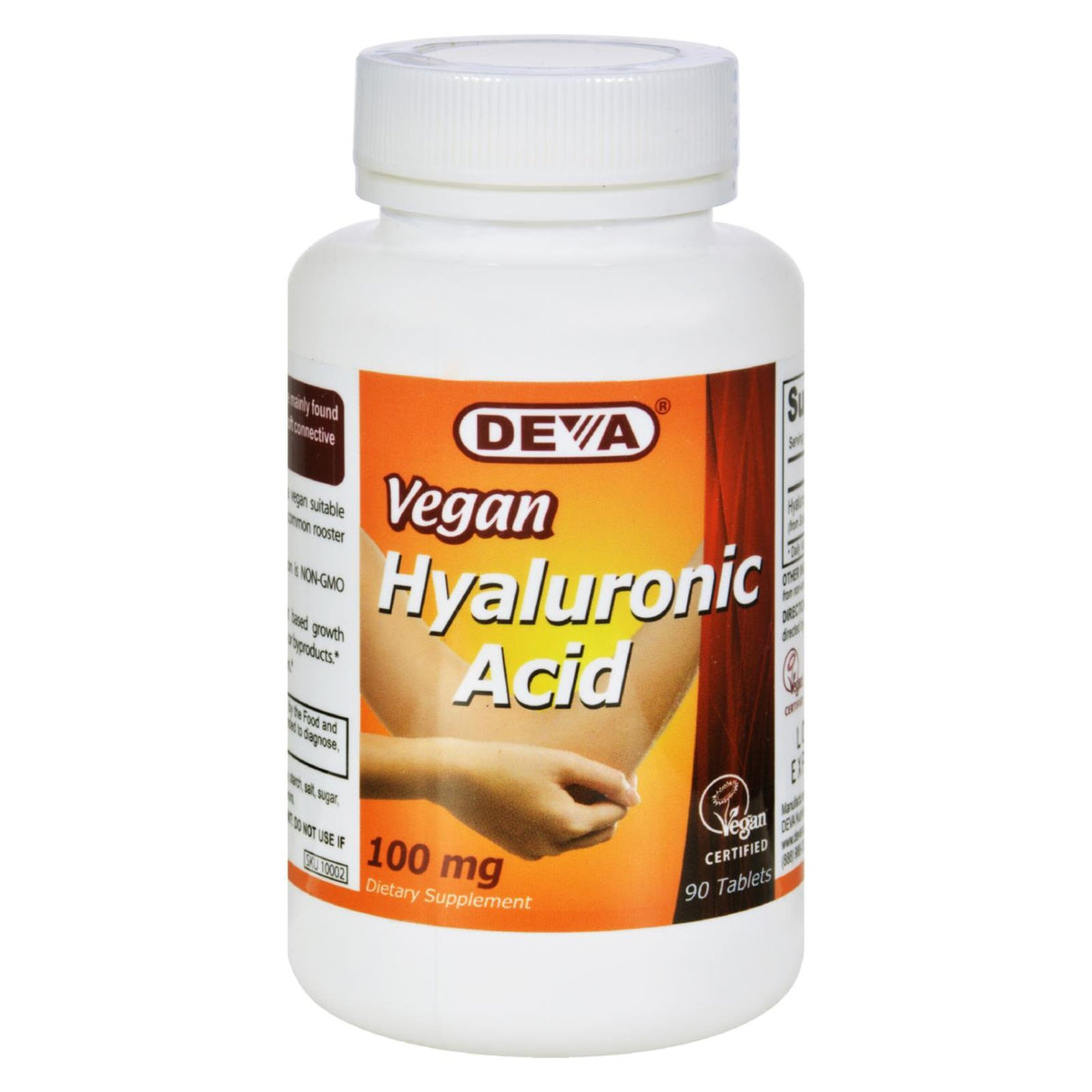 Vegan Hyaluronic Acid by Deva - 100 Mg - 90 Tablets - Cozy Farm