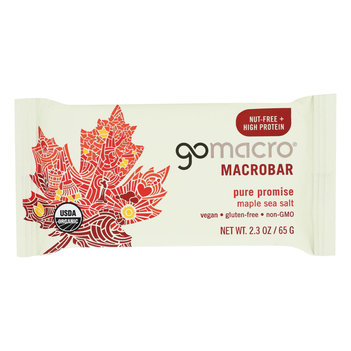 Gomacro MacroBar Maple Sea Salt, 2.3 Oz. (Pack of 12) - Cozy Farm