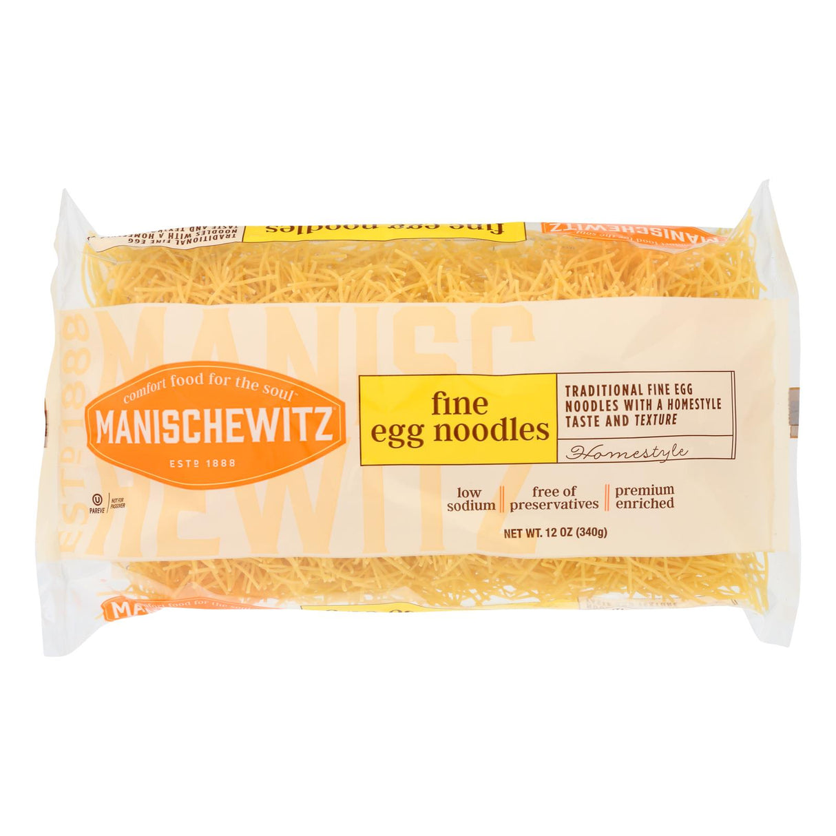 Manischewitz Kosher Fine Egg Noodles, 12 Ounces (Pack of 12) - Cozy Farm