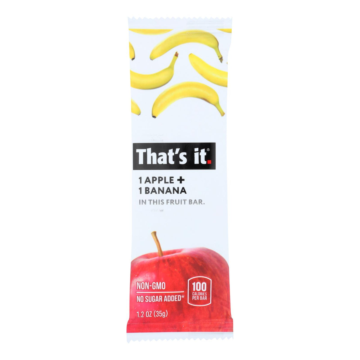 That's It Apple And Banana Fruit Bar - Case Of 12 - 1.2 Oz - Cozy Farm