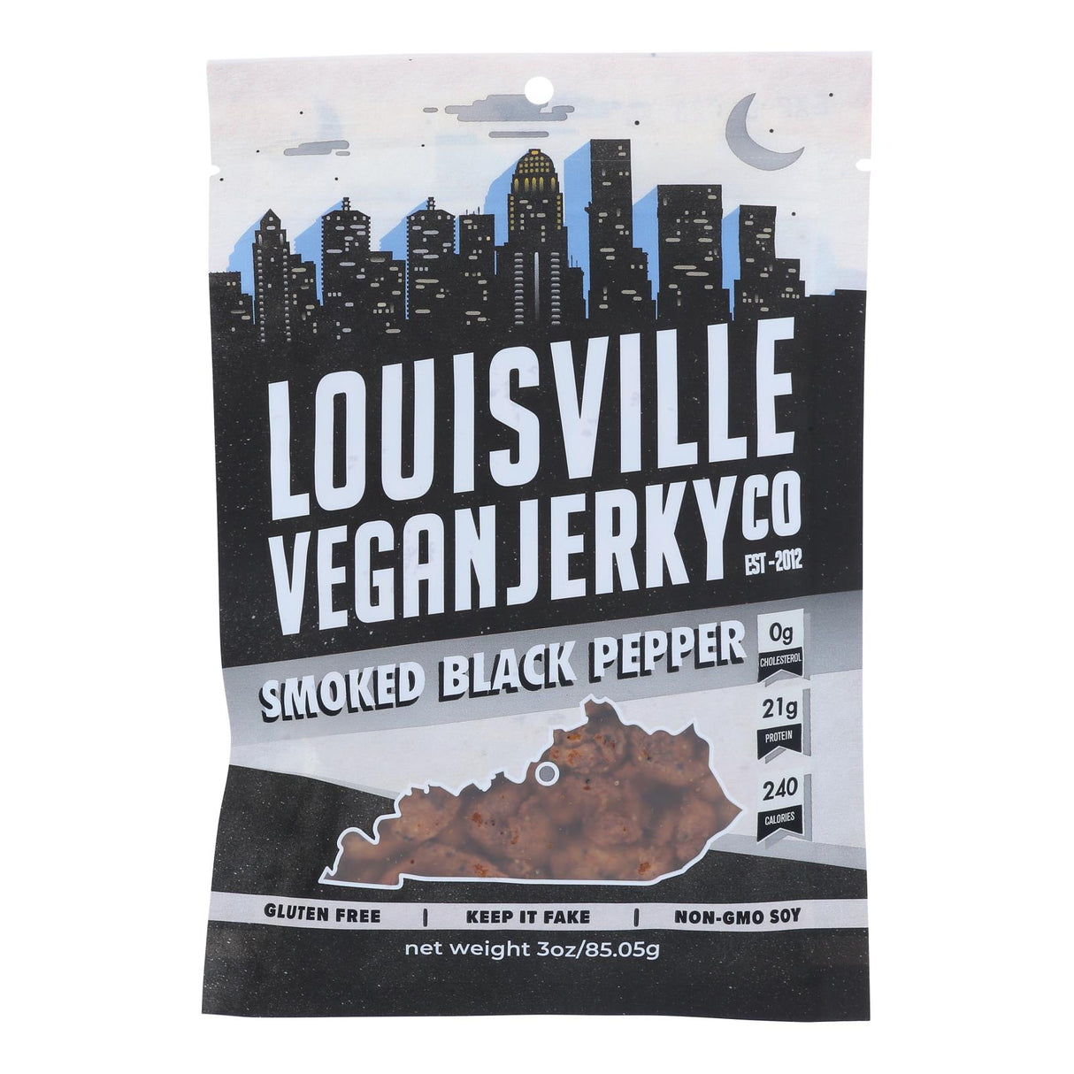 Louisville Vegan Black Pepper Jerky - 10 Pack - 3 Oz. - Cozy Farm