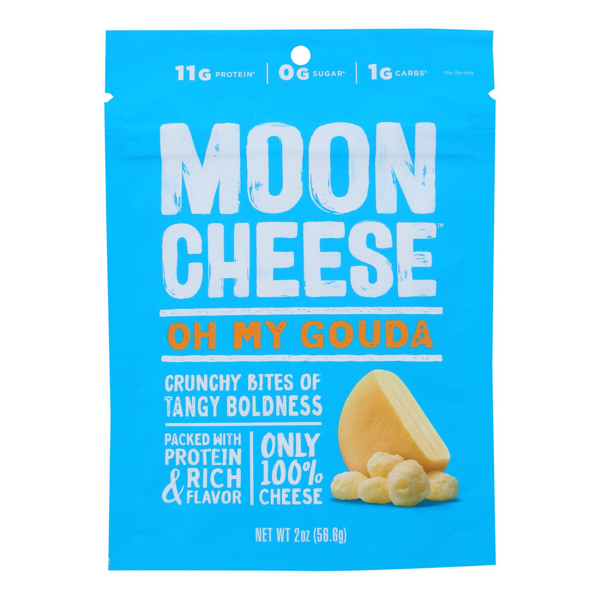 Moon Cheese Gouda Dehydrated Cheese Goodness, 2 Oz. (Pack of 12) - Cozy Farm