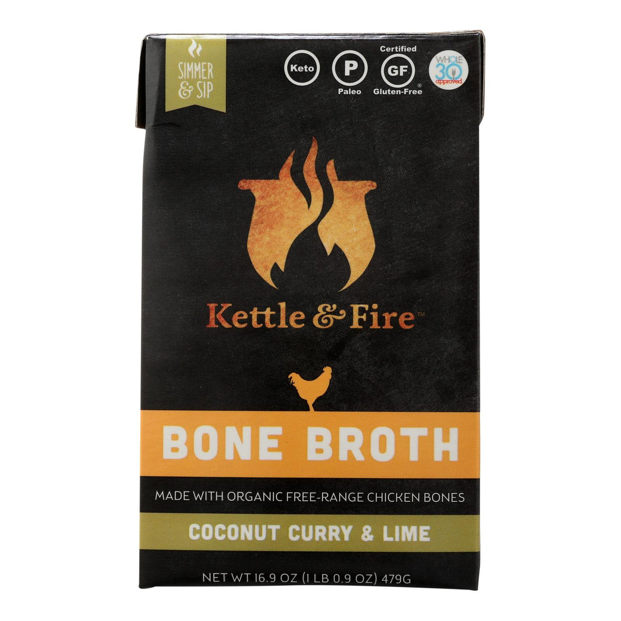 Kettle and Fire Coconut Lime Bone Broth, 6-Pack, 16.9 Oz - Cozy Farm